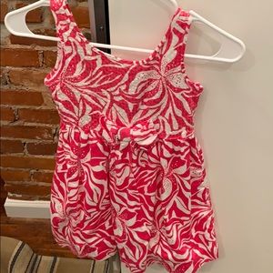 HOT PINK with subtle sparkle top and bow